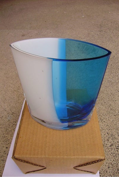 brand new glass vase blue color Carousel 1