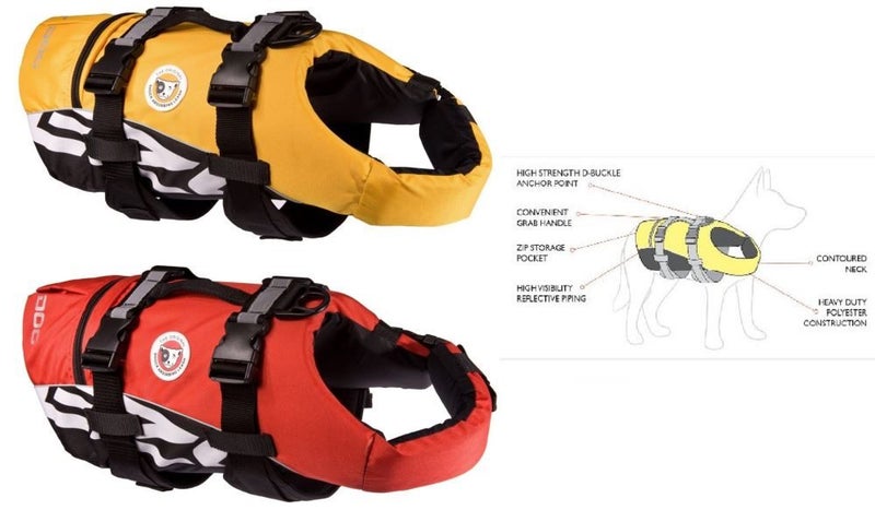 EZY DOG LIFE VEST JACKET FLOTATION DEVICE MEDIUM RED Carousel 1
