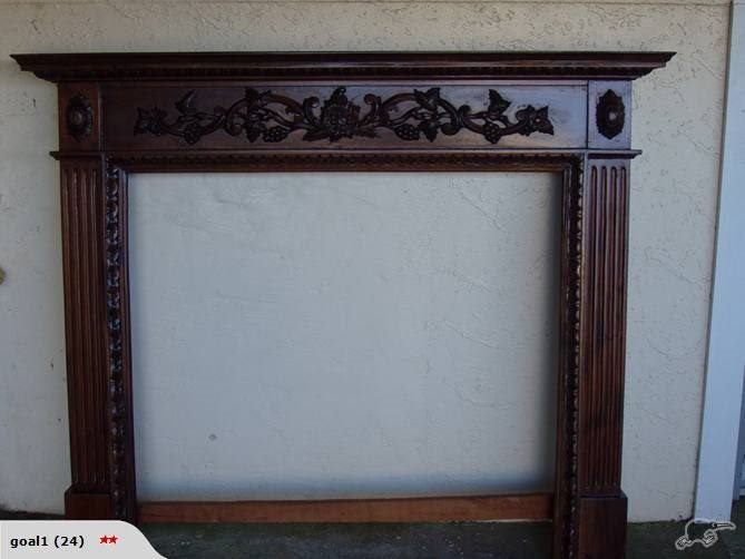Fireplace Surround carved in solid mahogany timber Carousel 1