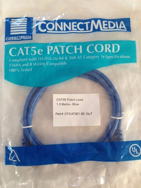 1.5M CAT5E Ethernet Network Patch Cable x4 Carousel 1