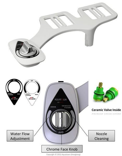 Bidet Toilet Attachment. Self-Cleaning. Metal Hose Carousel 1
