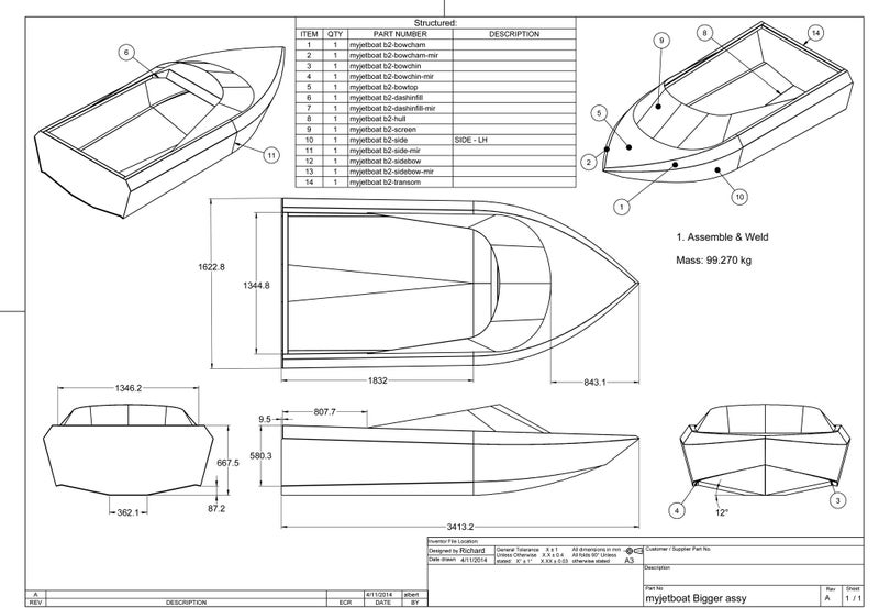 3m or 3.4m SCRIMJET jet boat plans | Trade Me
