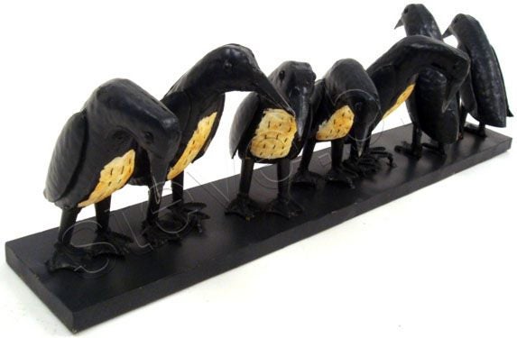 Large Metal Penguin Sculpture Carousel 1