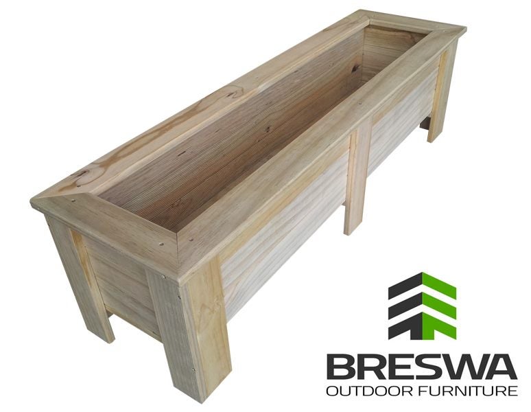 WOODEN PLANTER BOX 1500x430x420 *STAINLESS SCREWS* Carousel 1
