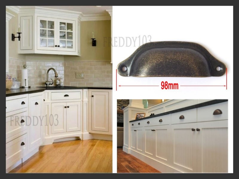 Bronze Kitchen Cabinet Drawer Handle Pull (98mm) Carousel 1