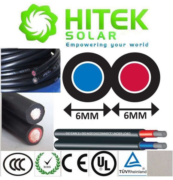 *NEW* 1m TWIN 6mm High Quality SOLAR PV Cable Carousel 1
