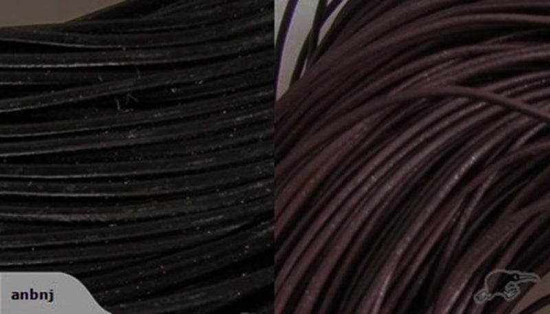 leather cord - 6 sizes,black or brown Carousel 1