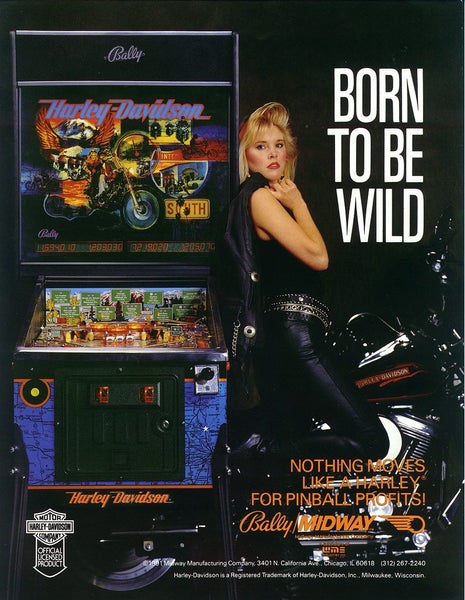 Bally Harley Davidson Pinball Ring Set Carousel 1