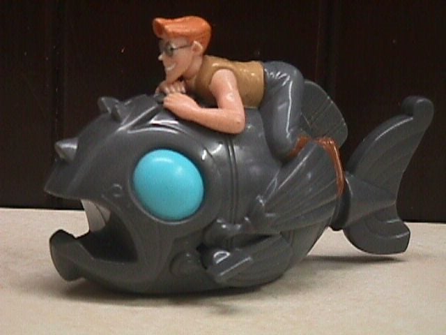 McDonalds Disneys ATLANTIS Milo & Fish Wind-up Toy Carousel 1