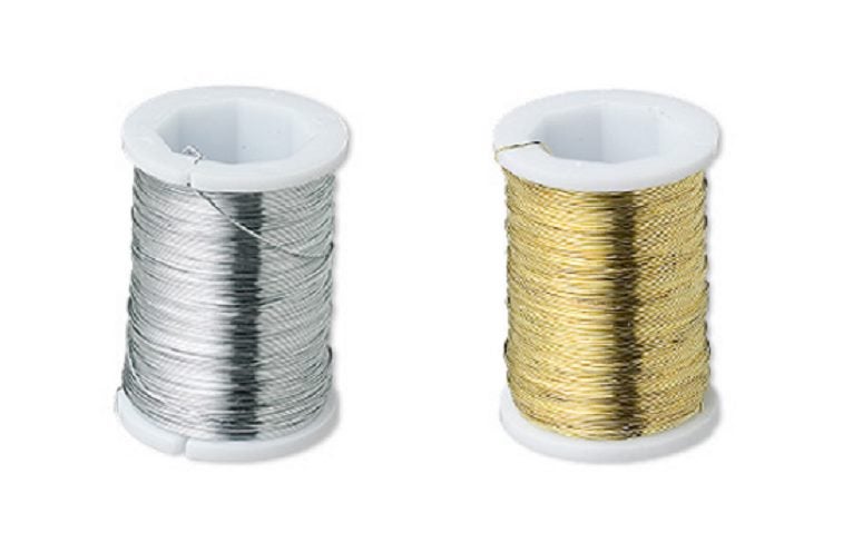 31 gauge silver or gold steel wire 22m spool Carousel 1