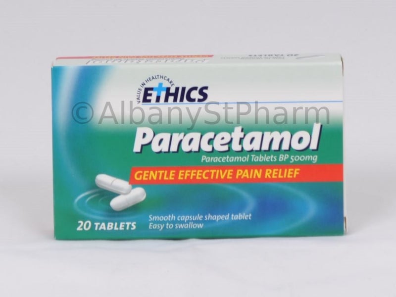 Ethics Paracetamol 500mg - 20 tablets Carousel 1