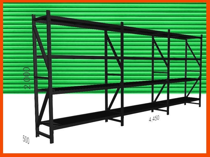 4.4M Matt Black Garage Shelving Office Storage Carousel 1