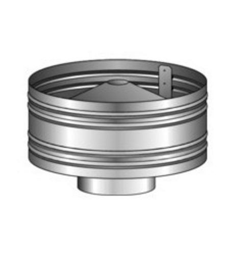 Anti Down Draught Wood Fire Flue Cowl 150mm Stainless Steel Carousel 1