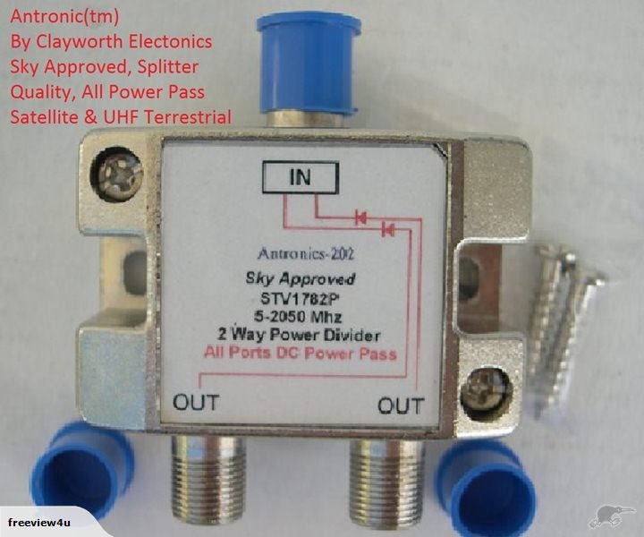 Splitter Satellite DIY 2way Power Pass F STV1782P Carousel 1