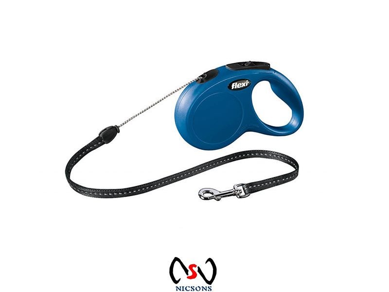 FLEXI CLASSIC CORD DOG RETRACTABLE LEASH 5M BLUE SMALL Carousel 1