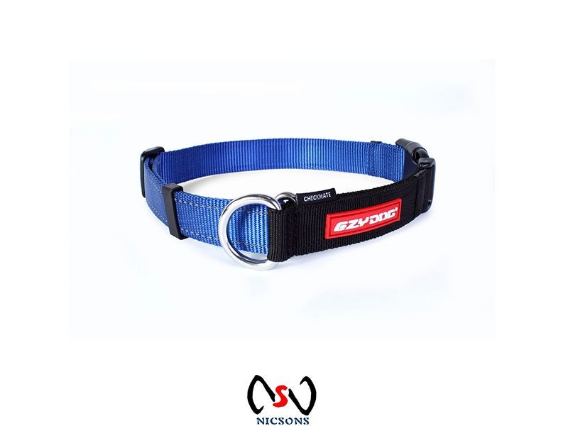 EZYDOG Checkmate Dog Collar Large Blue Carousel 1