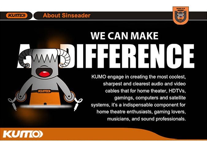 Kumo colour elite series slim HDMI cable - Orange 1.5m Carousel 3