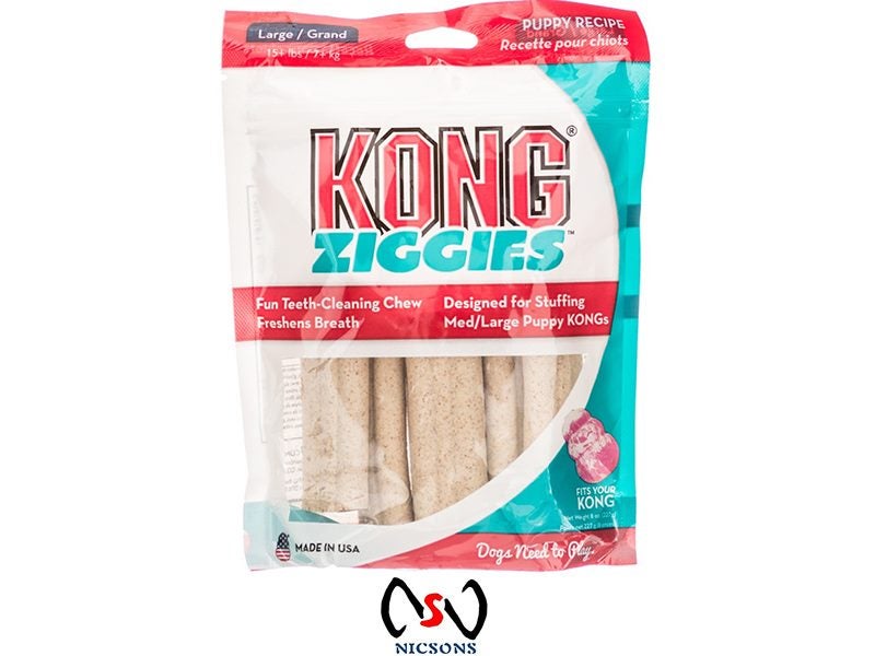 Kong PUPPY ZIGGIES Treat Large 6pk Carousel 1