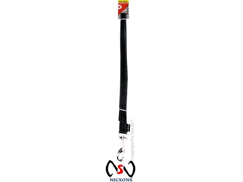 Pet One Dog Leash Reflective Lead 15mmx150cm Black Carousel 1