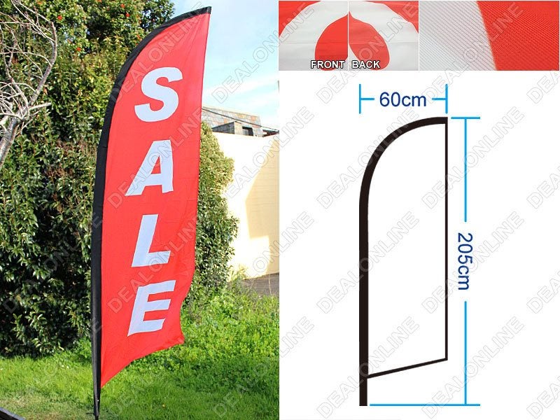 "SALE" 3.4M Double Sided Feather Flag Carousel 1