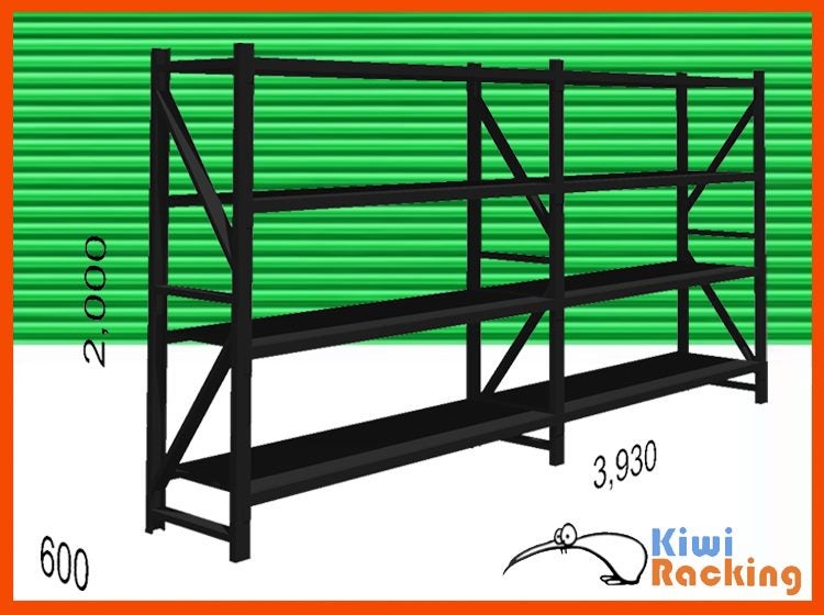 2000KG Black New Shelving Racking 3.93mx2mx0.6 Carousel 1