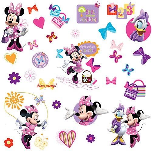 Minnie Mouse Wall Decals Peel and Stick 33 count License Carousel 1