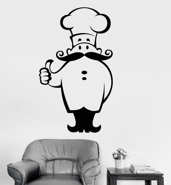 Stickers Chef Cooking Kitchen Wall Art wall stickers wall decal vinyl wall decal chef restaurant cook kitchen trade me