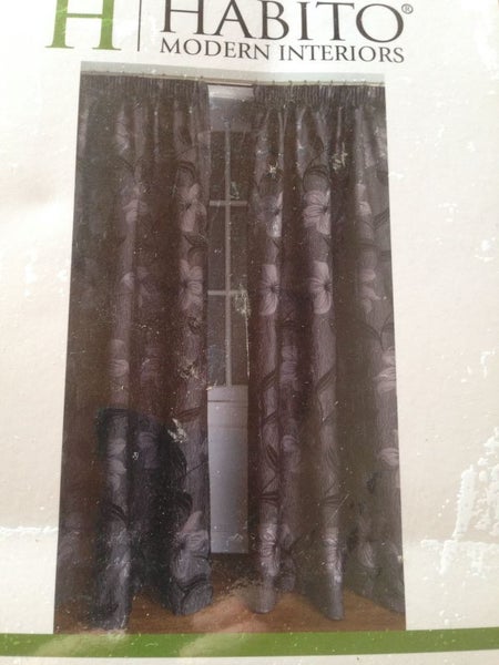 New Habito Fleur Pencil Pleat Curtains 160cm Drop Trade Me