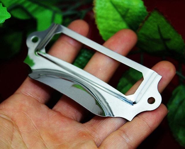 Chrome Filing Cabinet handle large 91mm Carousel 1