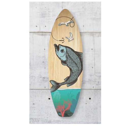 Wall Art / Surfboard Art - Fishing (Wood) Carousel 1