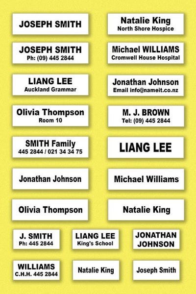 100 Iron on Clothing Name Labels Carousel 8