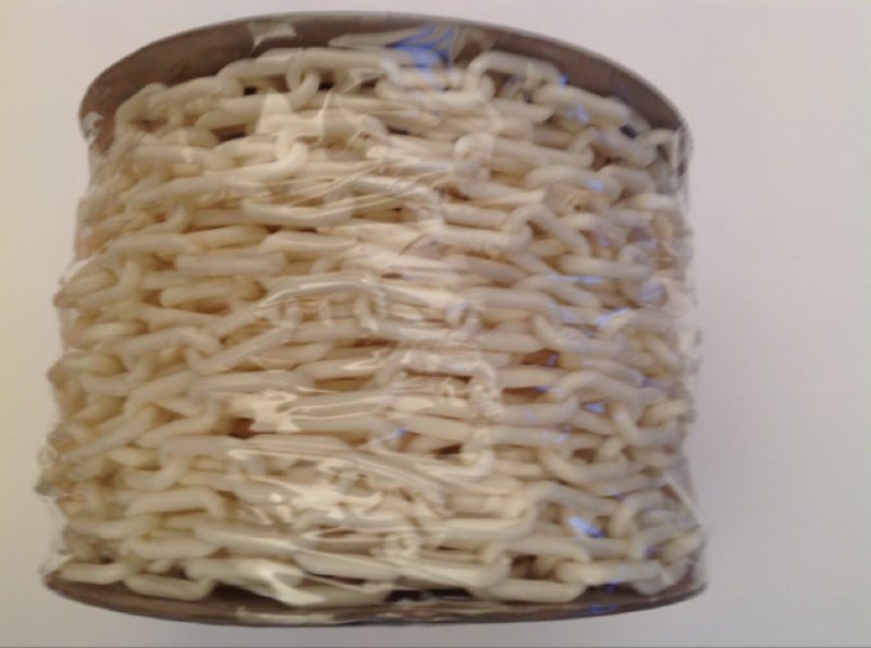 6mm White Plastic Chain - 40m rolls Carousel 1
