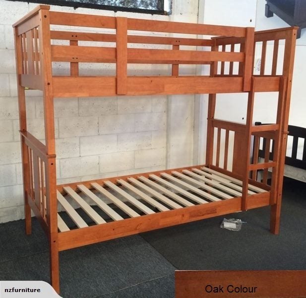 BUNK BED :ELSA:SINGLE: ANT.OAK: MALAYSIAN MADE Carousel 1