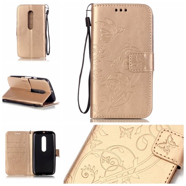 MOTO G3 case Premium leather Embossing wallet flip case MOTO G 3rd Gen Carousel 1