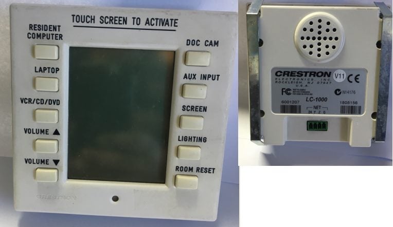 Crestron Media Control Panel Touchscreen LC-1000 3.8 Inch Carousel 1