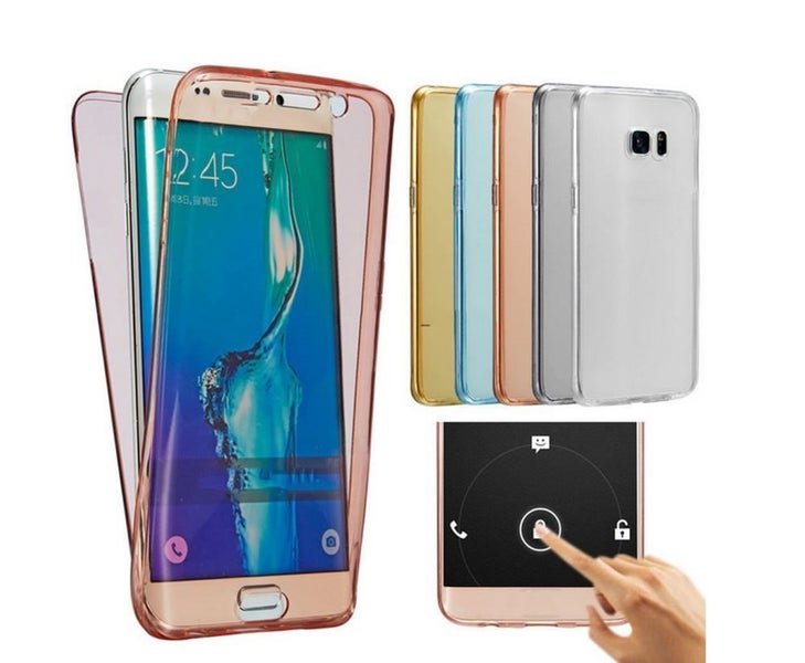 Galaxy s7 edge case 2 piece transparent full body protector case Carousel 1
