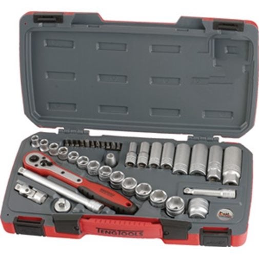 TENG 39pc 3/8in Dr. Metric Reg/Deep Socket Set Carousel 1