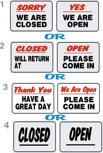 OPEN/CLOSED SHOP SIGNS-ALUMINUM FREE POST Carousel 1