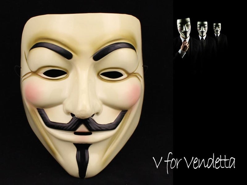 V for Vendetta Mask Anonymous Mask White Carousel 3