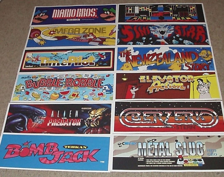 Arcade machine marquee / mylar / artwork Carousel 1