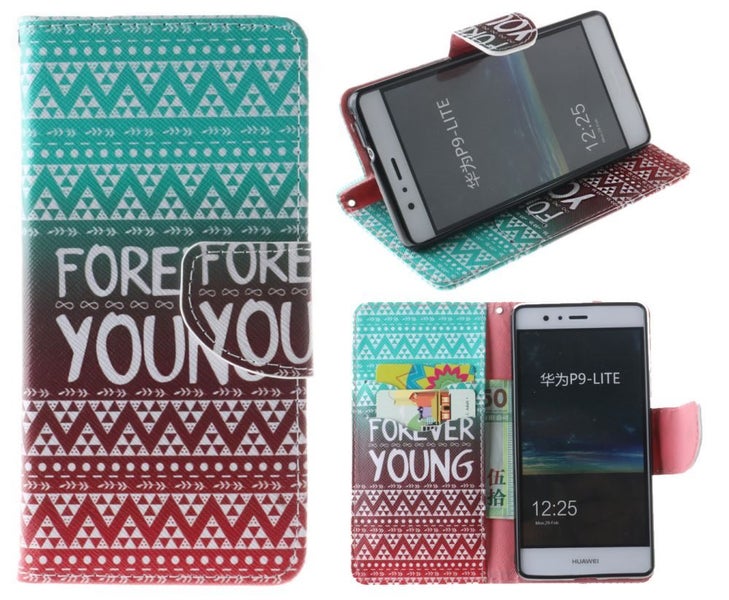 Huawei P9 lite case wallet leather case printed Carousel 1