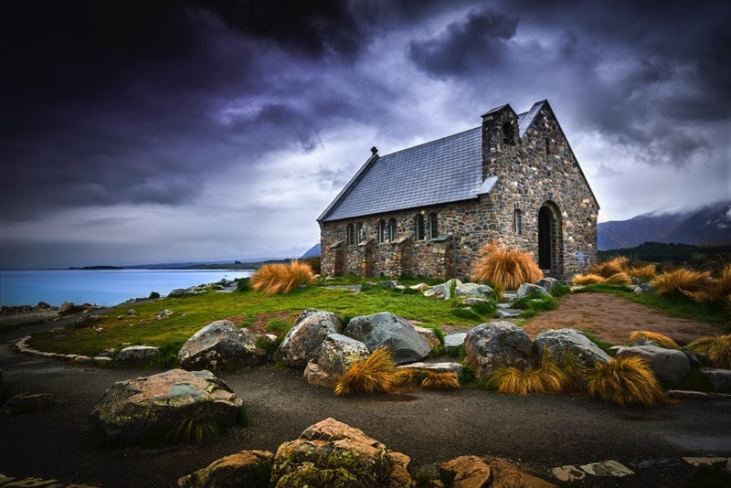Canterbury Tekapo Good Shepherd Church no.2 64.5cm x 43cm Canvas Print Carousel 1