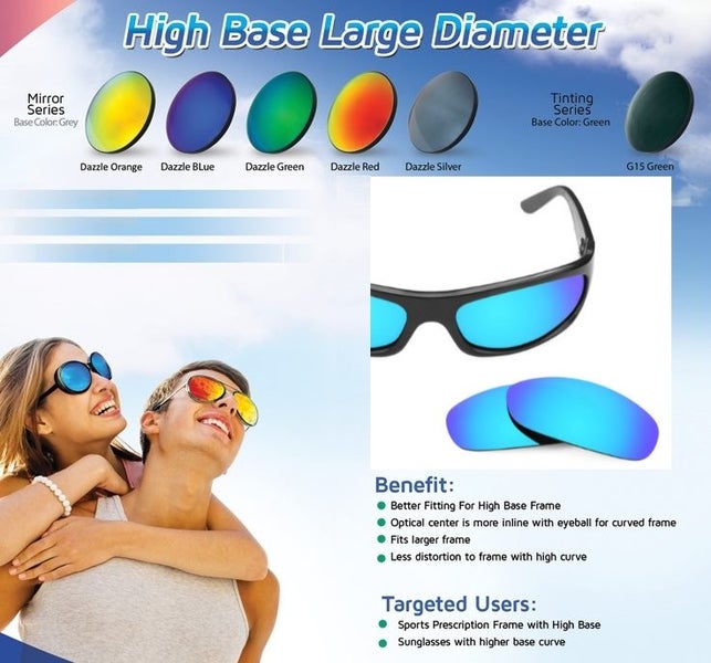 Prescription Lenses -Mirror Sunglasses - Dazzle Blue Carousel 1