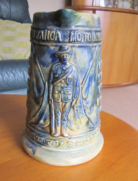 Rare Peter Hutson Maori Boer War huge jug (1899-1902) Carousel 1