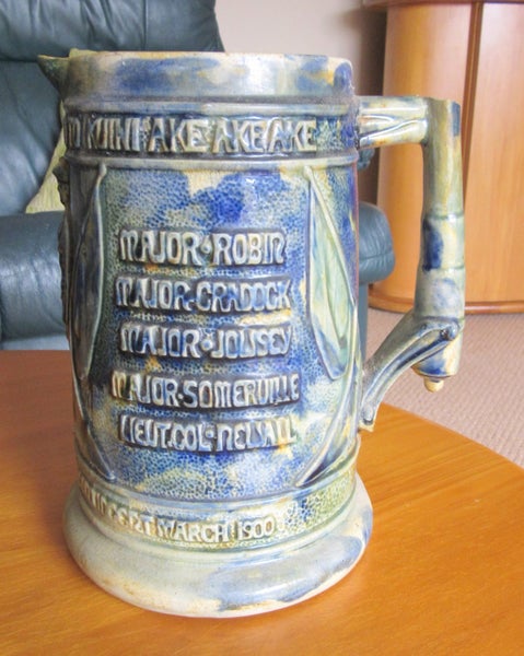 Rare Peter Hutson Maori Boer War huge jug (1899-1902) Carousel 4