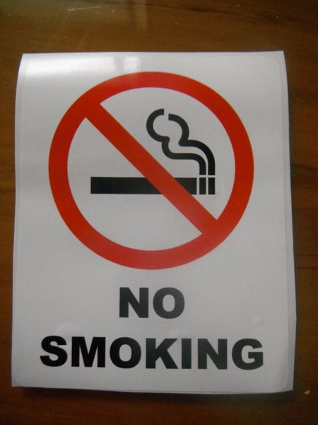 *NO SMOKING STICKERS* Carousel 1