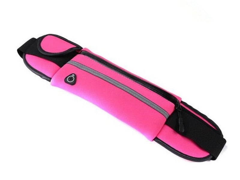 Waterproof Waist Pack Running Hiking Belt - Pink Carousel 1