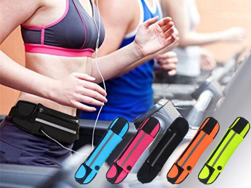 Waterproof Waist Pack Running Hiking Belt - Pink Carousel 2