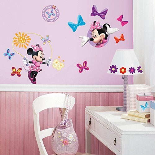 Minnie Mouse Wall Decals Peel and Stick 33 count License Carousel 2