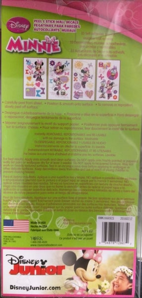 Minnie Mouse Wall Decals Peel and Stick 33 count License Carousel 5